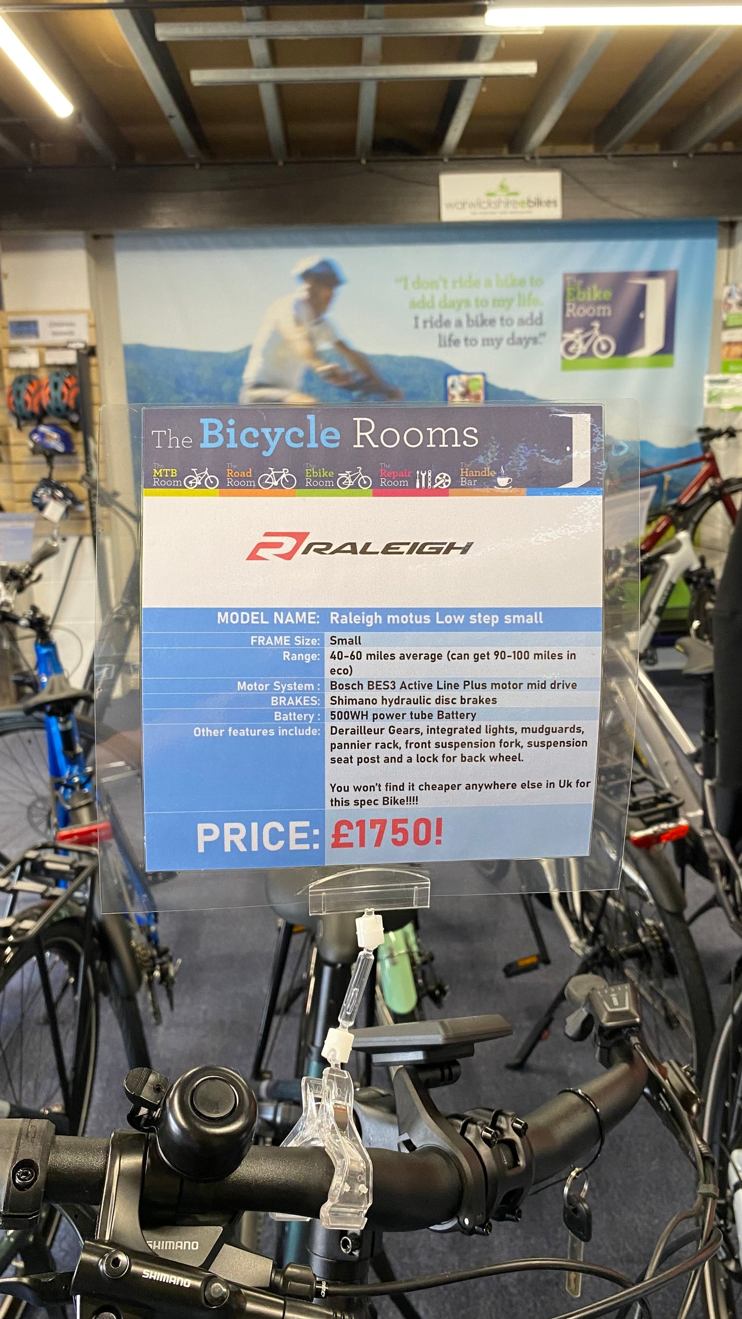 RALEIGH Motus Ltd - Derailleur Gear Electric Bike