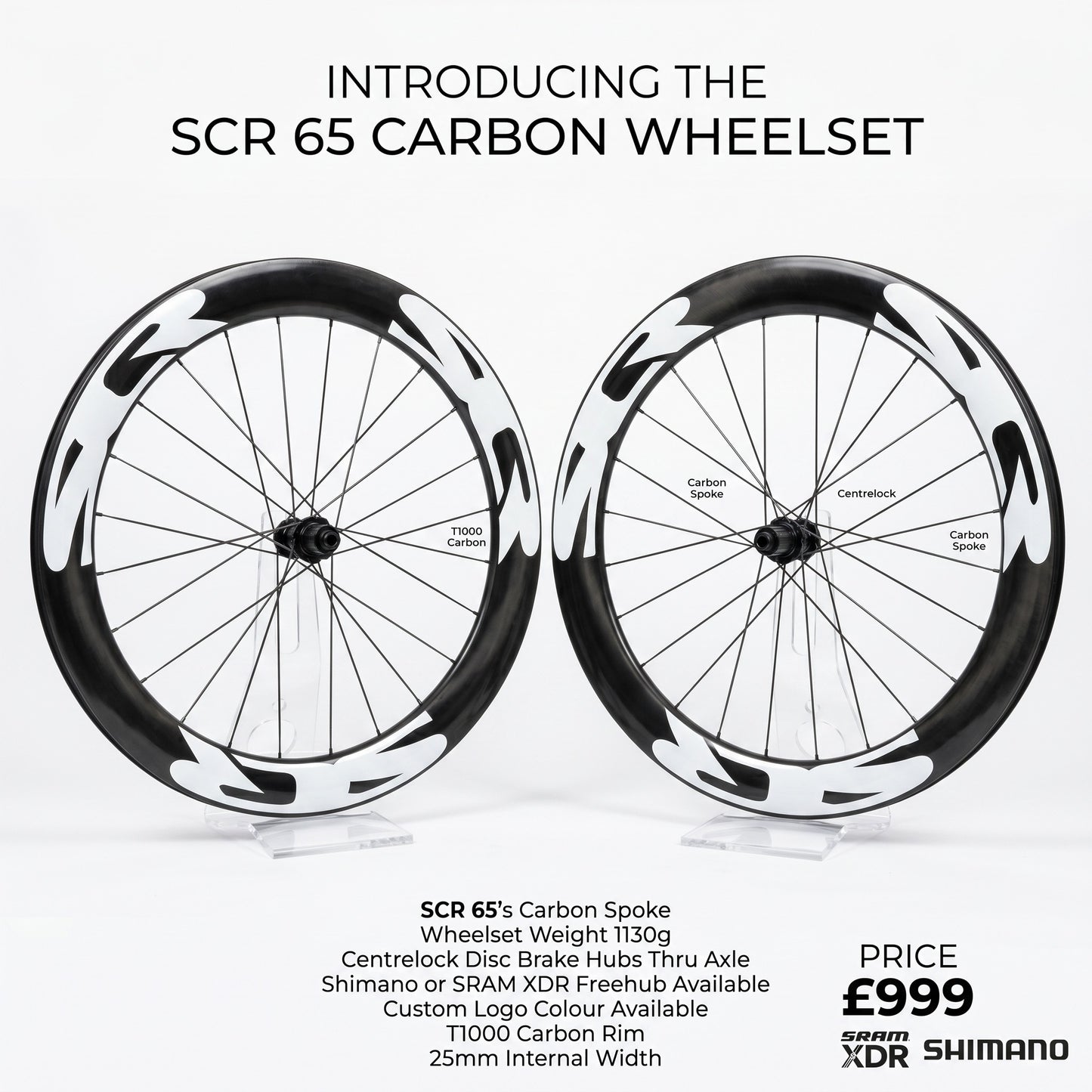 SCR 65MM carbon spoke race day wheelset
