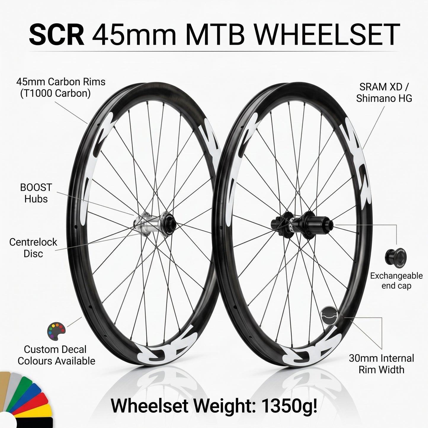 SCR 45mm Carbon MTB wheelset